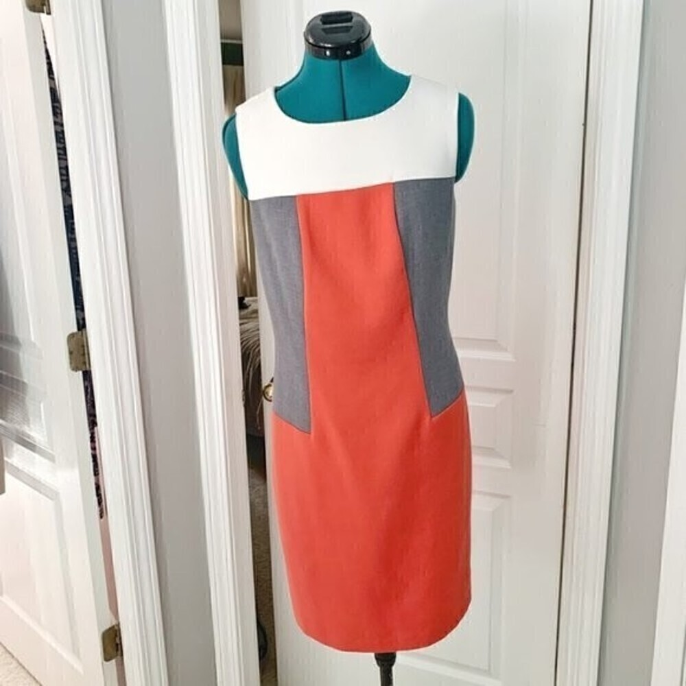 Banana Republic Colorblock Sheath Lined Career Sleeveless Dress